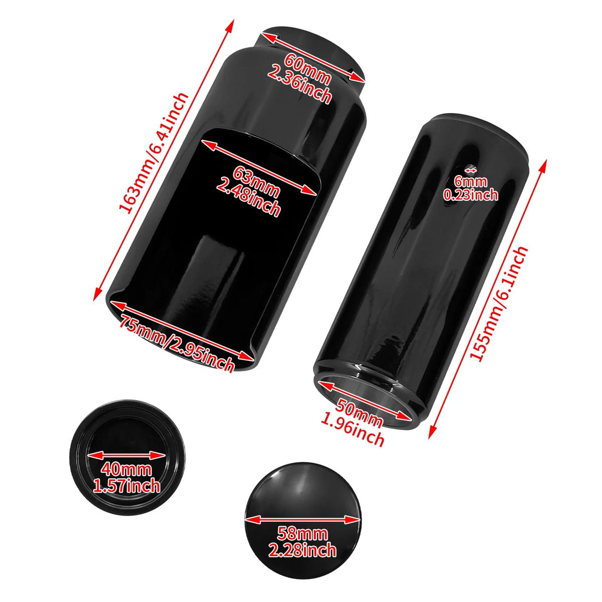 Kit de Caches de Fourche Avant (Haut/Bas) Aluminium - Harley-Davidson Softail Street Bob, Low Rider 2018-2022 (Non Compatible Low Rider S/ST) – photo 6/6