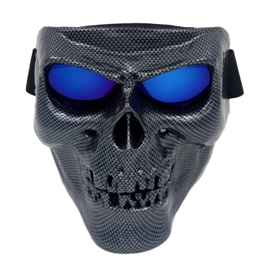 Masque tête de mort avec lunettes de protection intégrées pour moto - vue 10