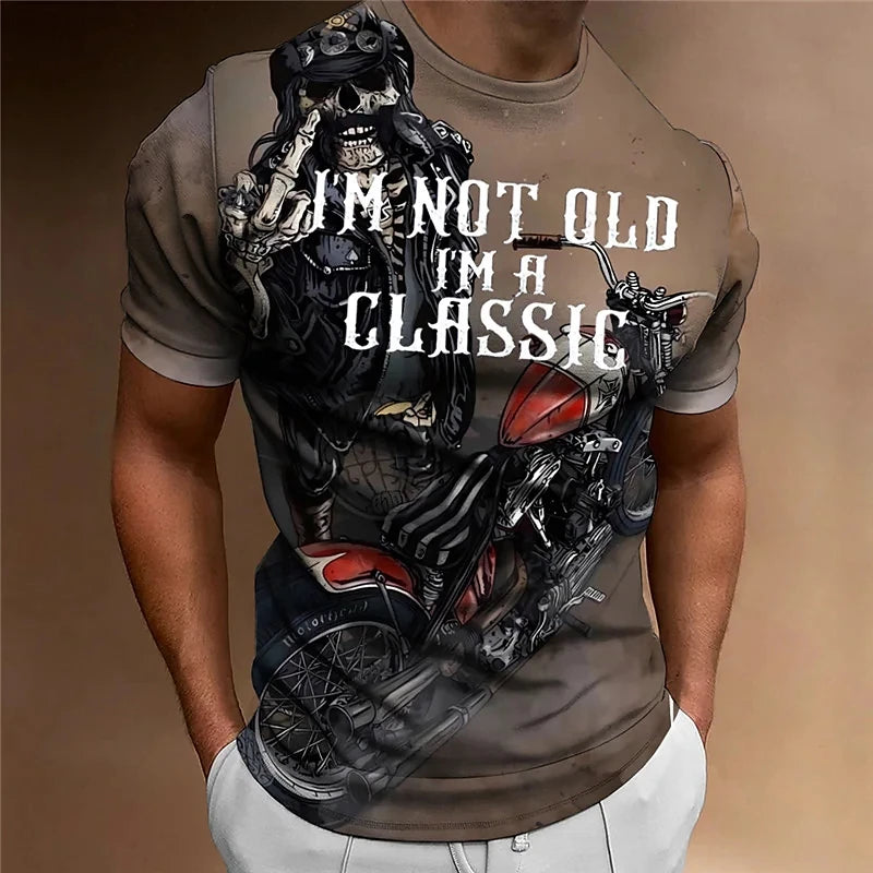 T-shirt Moto Homme 1976 Racing Vintage Imprimé 3D Manches Courtes - vue 21