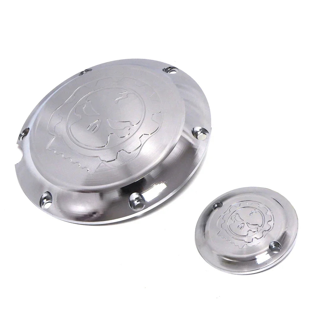 Derby cover et cache d'allumage tête de mort pour Harley Sportster - vue 4