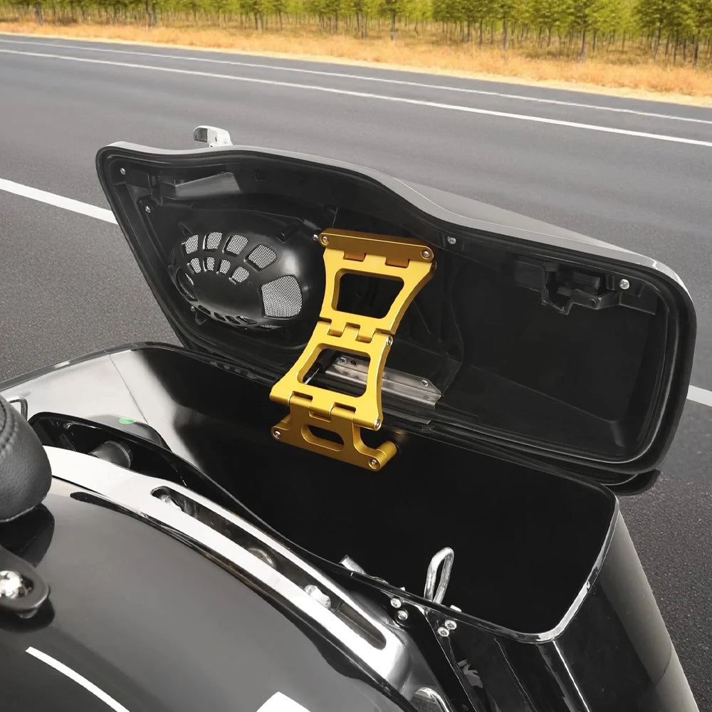 Arrêts de couvercle de sacoche en aluminium pour Harley Touring - vue 5