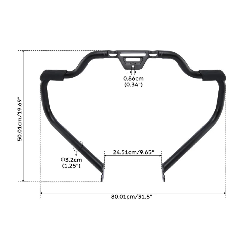 Barre de protection moteur noire pour Harley Softail - vue 6