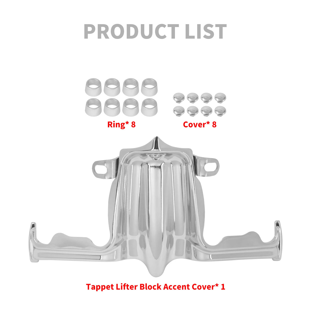 Cache chromé de bloc poussoirs moteur pour Harley-Davidson Twin Cam - vue 6