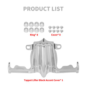 Cache chromé de bloc poussoirs moteur pour Harley-Davidson Twin Cam - vue 6