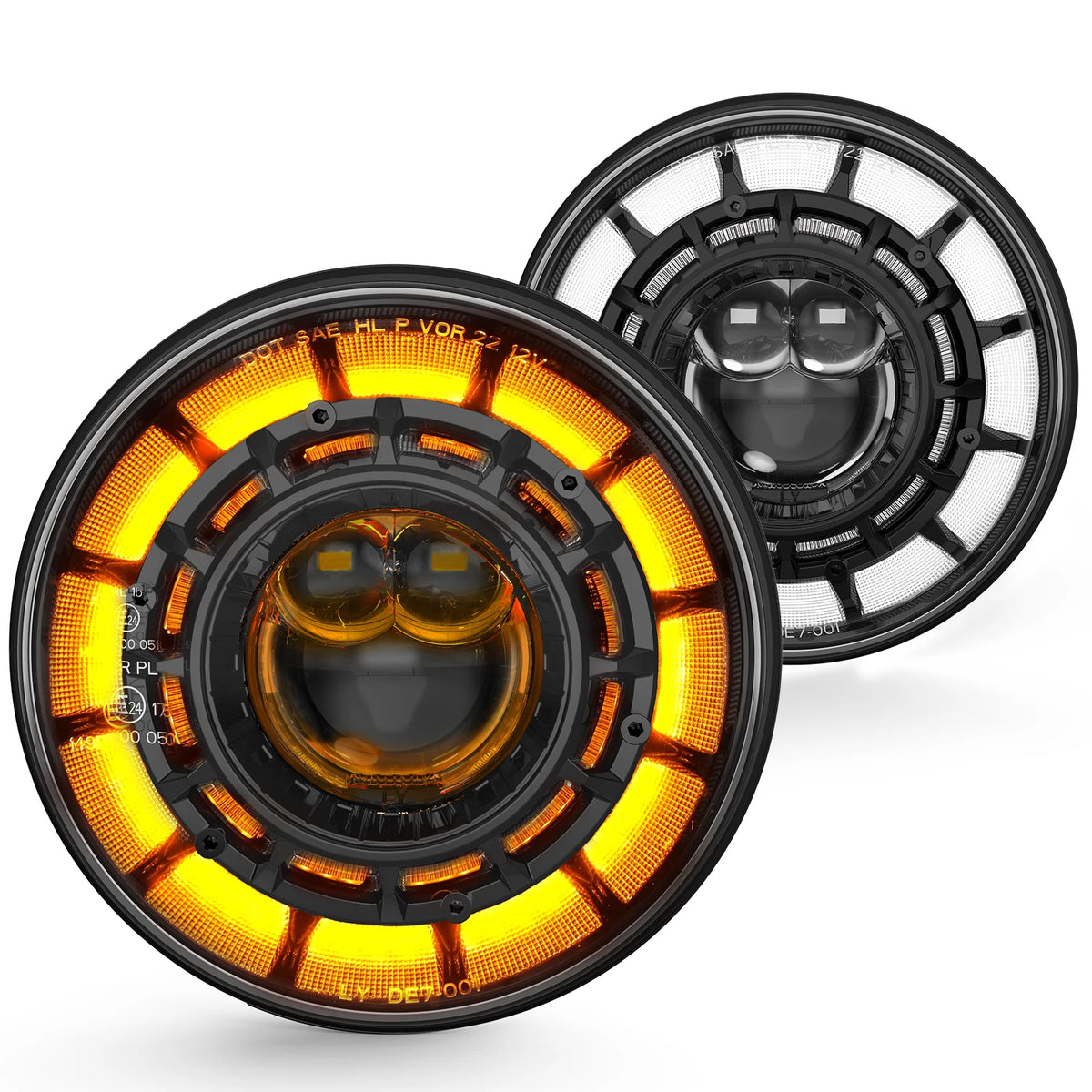 Phare LED 7 pouces pour Harley Touring Softail - vue 1