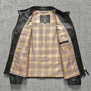 Blouson moto homme en cuir véritable - vue - vue 2