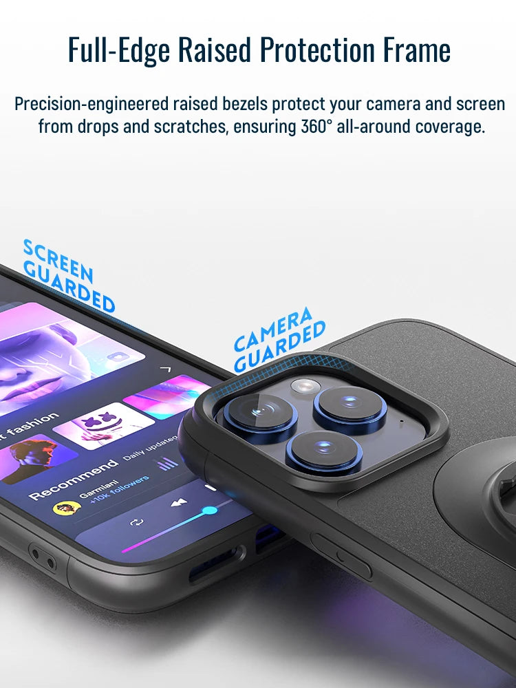 Coque antichoc pour iPhone avec verrouillage type Quad-Lock, compatible support moto, vélo et voiture - vue 3