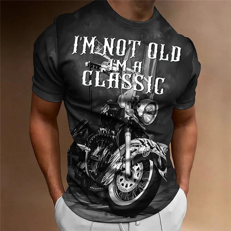 T-shirt Moto Homme 1976 Racing Vintage Imprimé 3D Manches Courtes - vue 9