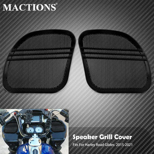 Grilles de Haut-Parleurs Tri-Line Noires - Harley-Davidson Touring Road Glide 2015-2025 – photo 1/7