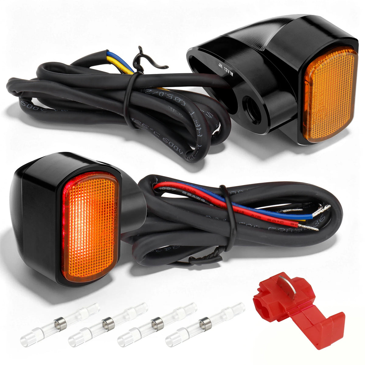 Clignotants arrière LED mini avec stop et veilleuse pour Harley Touring, Softail, Sportster et Dyna - vue 10