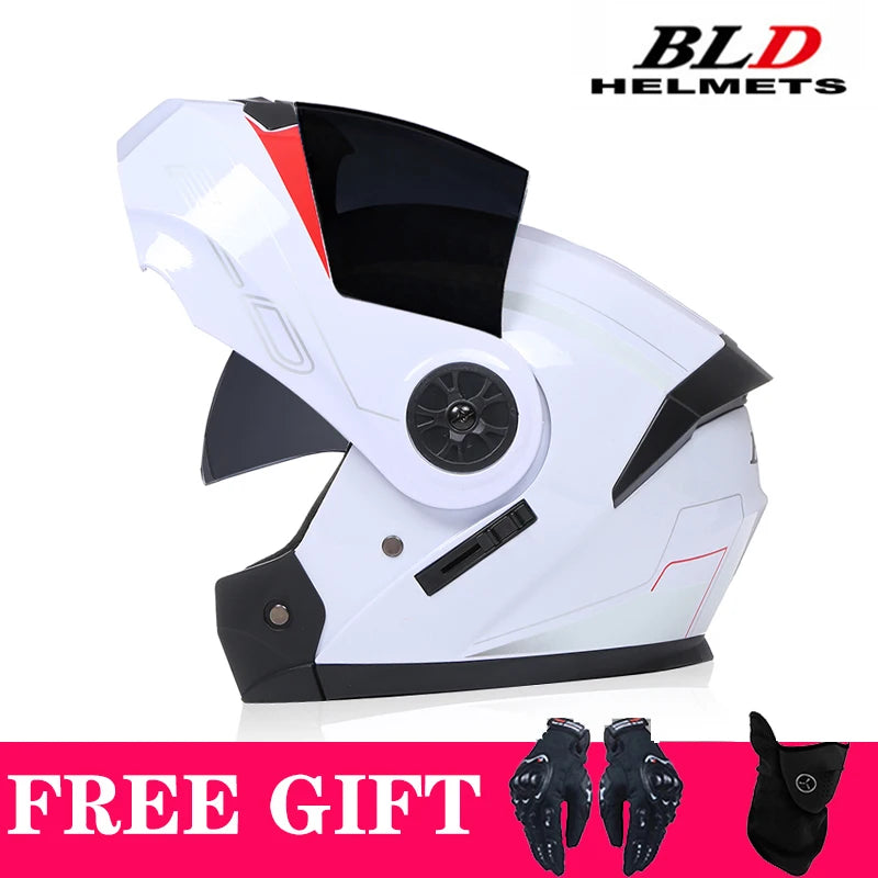 Casque moto modulable rétro double écran - vue - vue 14