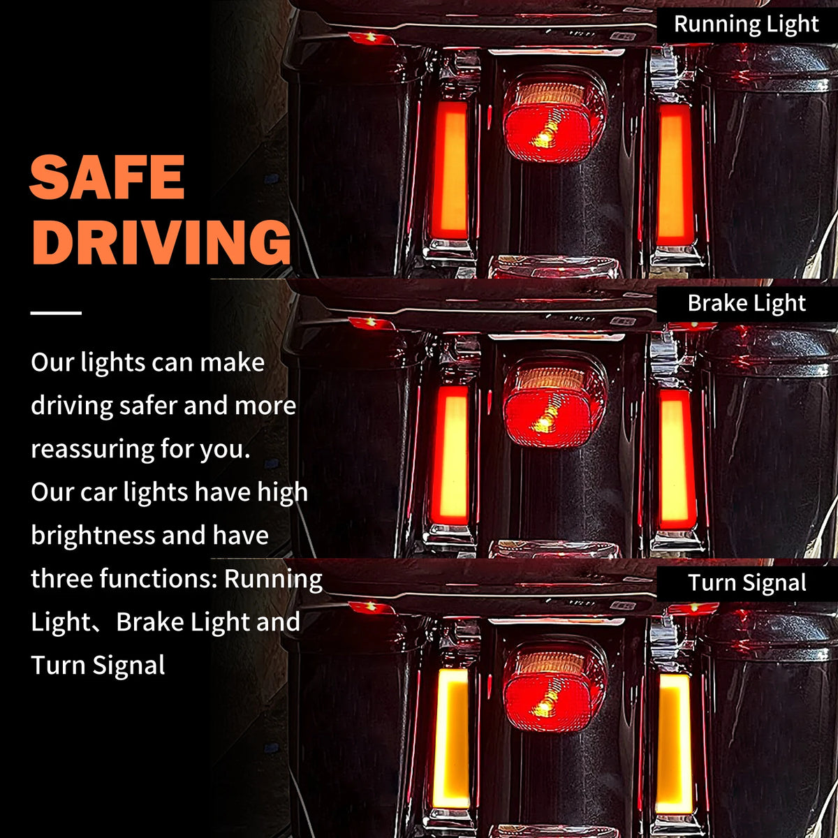 Feux LED de Remplissage Garde-Boue/Sacoche Arrière - Harley-Davidson Touring FLHTCU/L, FLHT & FLTRU 2014-Up – photo 3/7