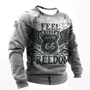 T-shirt Manches Longues Homme Imprimé Route 66 Biker - vue 15