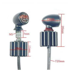 Petit clignotant LED noir format compact pour moto et dirt bike - vue 5