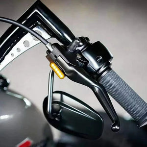 Mini clignotants LED de guidon avec feu de position ambré pour moto Harley-Davidson - vue 6