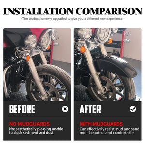 Garde-boue avant noir brillant 17 pouces pour Harley-Davidson Touring - vue 2