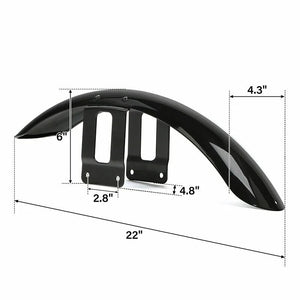 Garde-boue avant en fer pour Harley Sportster - vue 2
