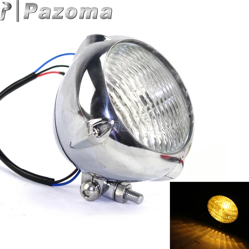 Phare rétro 4,5 pouces pour Harley bobber chopper - vue 8