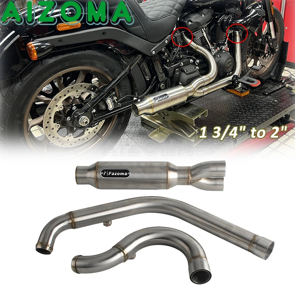Collecteur d'échappement pour Harley-Davidson Low Rider S ST FXLR FXLRS FXLRST FXRST Fat Bob FXFB FXFBS 2018-25 – photo 1/10