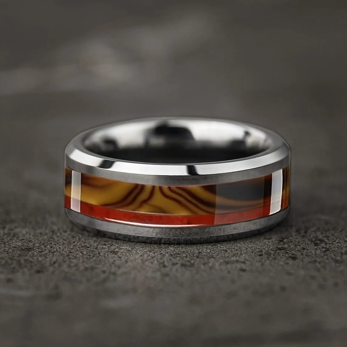 Bague en acier inoxydable tête de mort et rose - vue 25