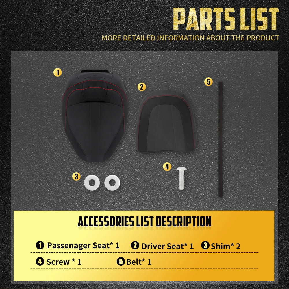 Selle Pilote/Passager Sport - Harley-Davidson Touring Street Glide, Road Glide FLTRXSTSE 2024 et plus, FLHXSE/FLTRXSE 2023-2026, FLHXU – photo 5/7