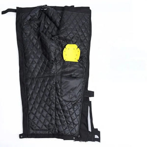 Surpantalon moto noir coupe-vent enfilage rapide - vue 4