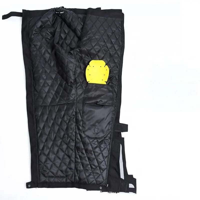 Surpantalon moto noir coupe-vent enfilage rapide - vue 4