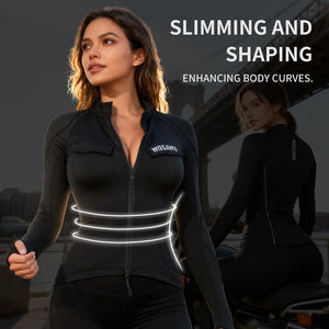 Veste moto femme WOSAWE en mesh respirant coupe ajustée - vue 2