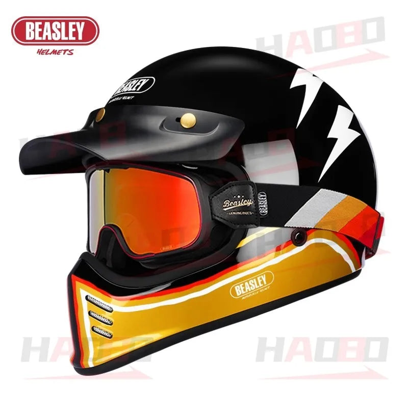 Casque moto intégral rétro - vue produit - vue 9