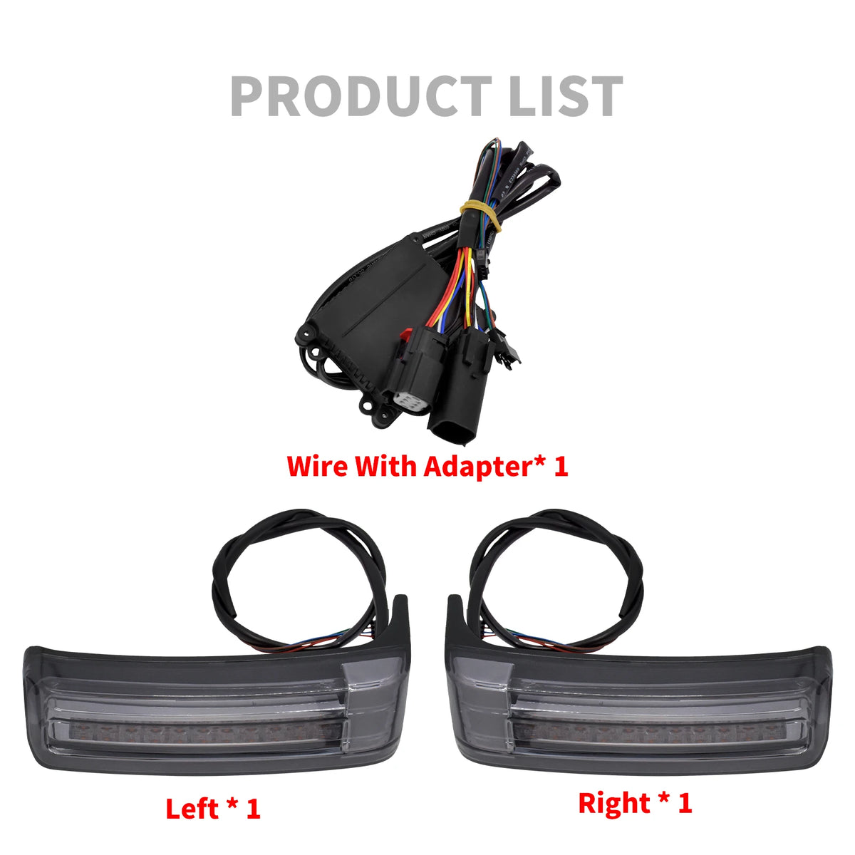 Feux LED de sacoche (position/stop/clignotant) pour Harley-Davidson Touring 2014 et plus – photo 4/10