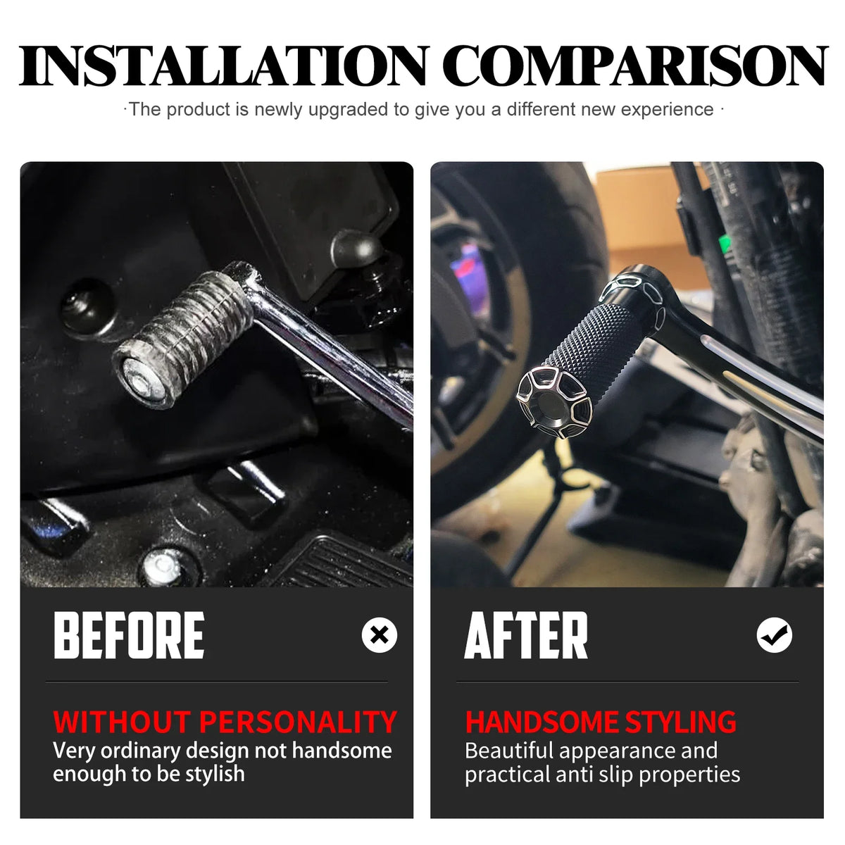 Embout de sélecteur de vitesse noir pour Harley-Davidson - vue 4
