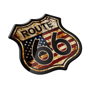 Autocollant 3D Route 66 sur réservoir de Harley Touring - vue 5