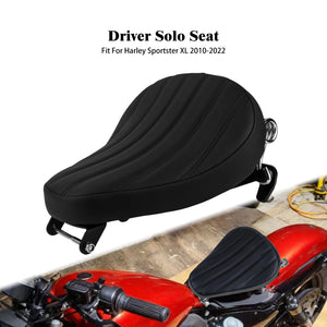 Selle solo noire sur ressorts pour Harley-Davidson Sportster - vue 8
