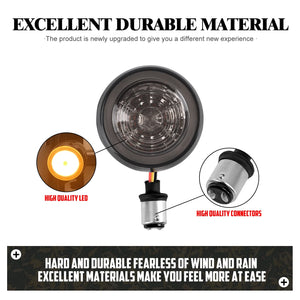 Clignotants LED style bullet, insert avant/arrière 1157 pour Harley Sportster, Softail, Touring, Dyna - vue 3
