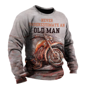 T-shirt Manches Longues Homme Style Biker Graphique 3D - vue 1