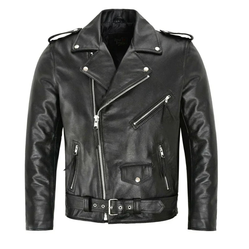 Blouson en cuir PU coupe slim - vue - vue 1