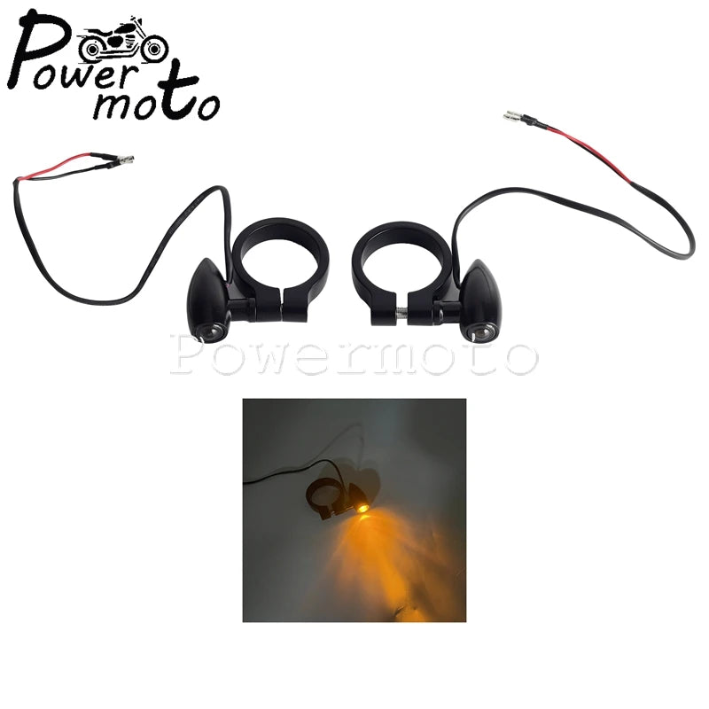 Clignotants LED de fourche 41 mm pour Harley - vue 10