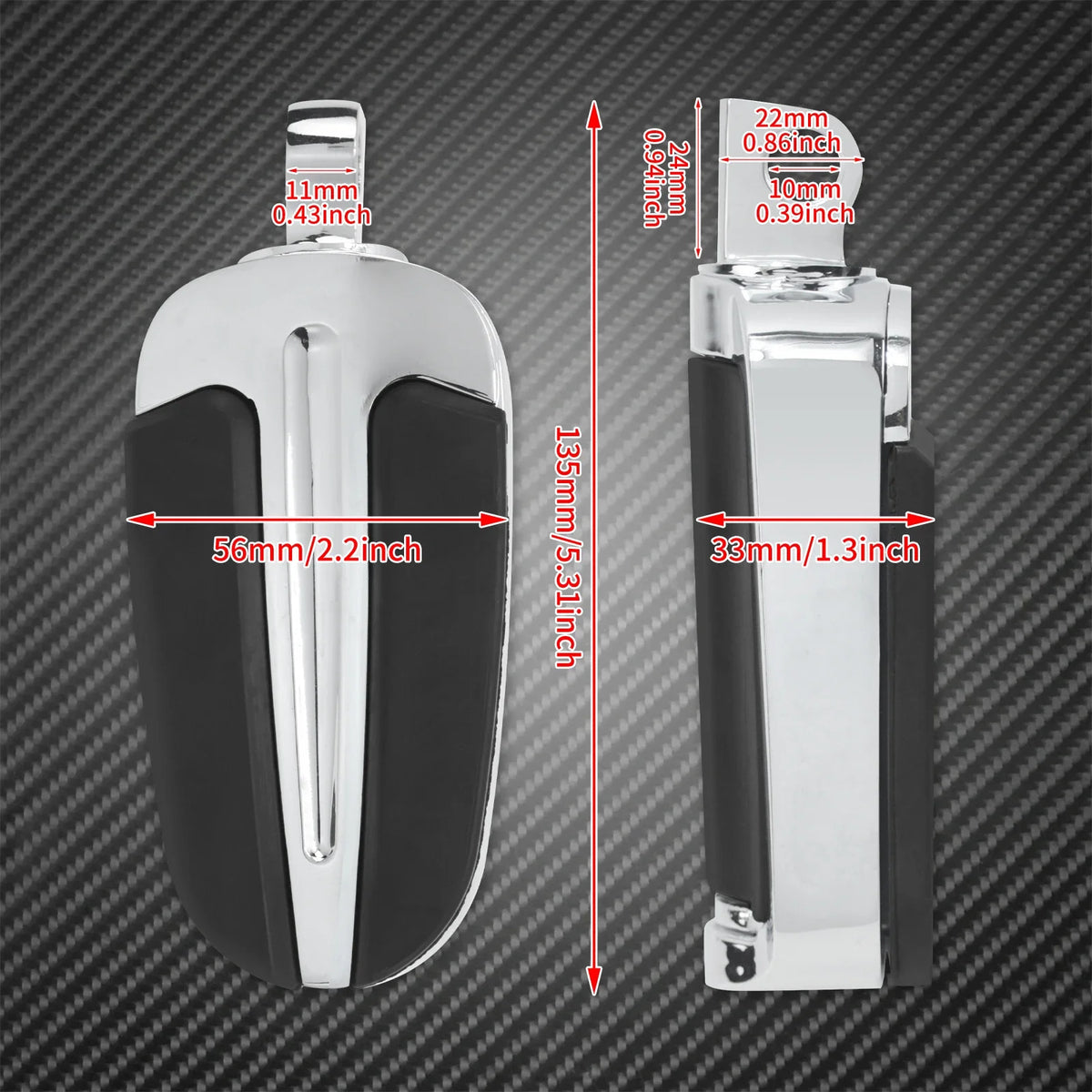 Repose-pieds passager (male mount) style Slipstream - Harley Touring Electra Glide FLHX, Softail Breakout, Dyna, Sportster – photo 6/8