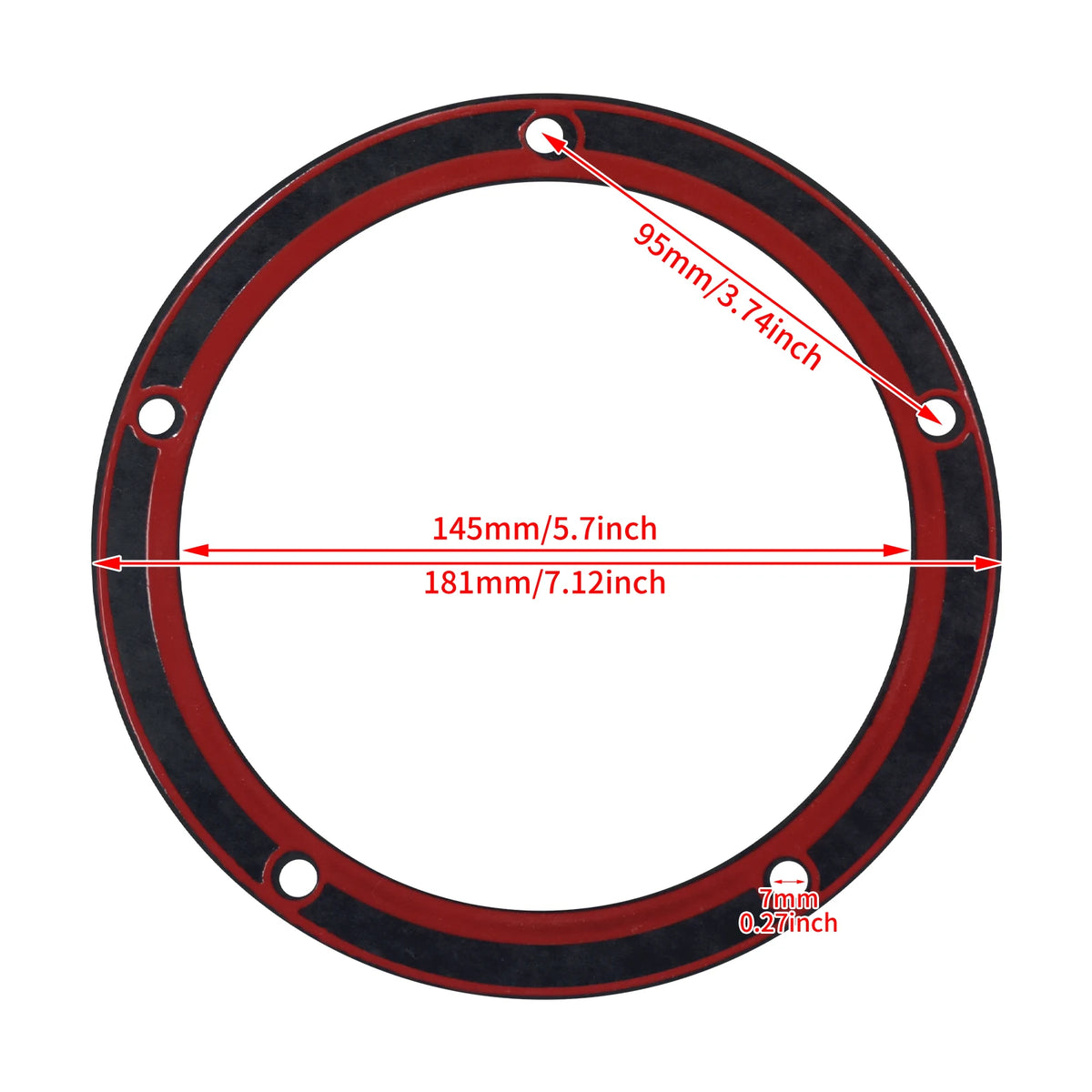 Joint de carter derby noir et rouge pour Harley-Davidson Twin Cam - vue 6