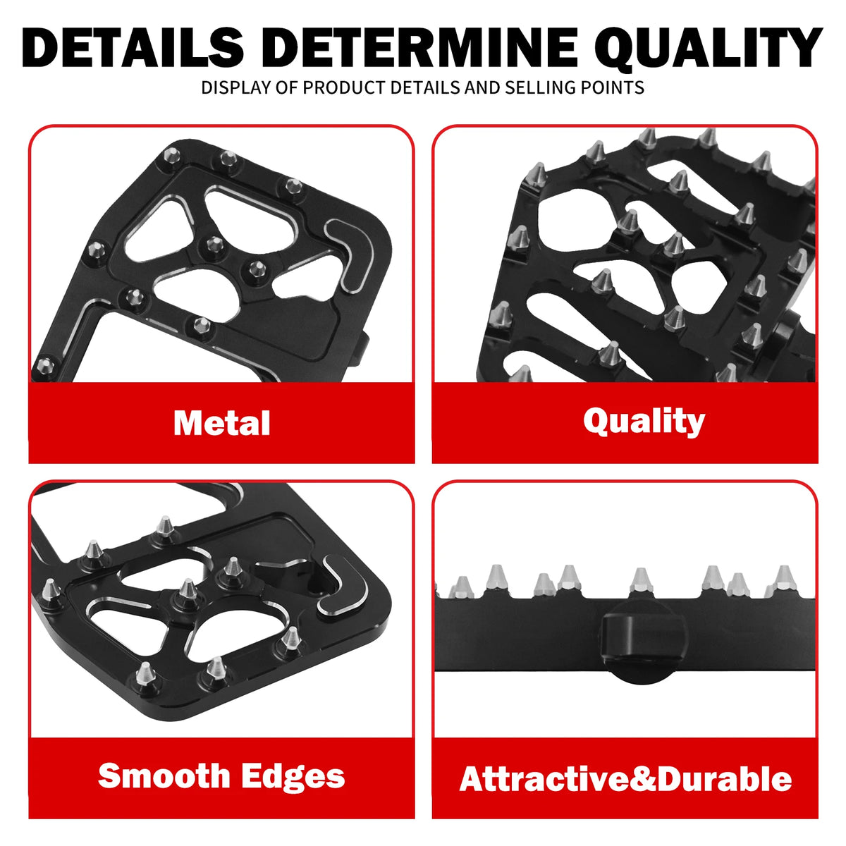 Repose-pieds larges en aluminium CNC pour moto Harley-Davidson - vue 6