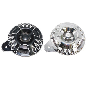 Cache de klaxon CNC noir et chrome pour Harley-Davidson Big Twin, Electra Glide et Sportster XL883 - vue 2