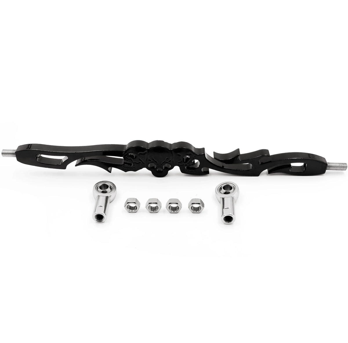 Tringlerie de sélecteur chromée motif tête de mort - Harley Softail, Dyna Wide Glide, Touring – photo 7/8