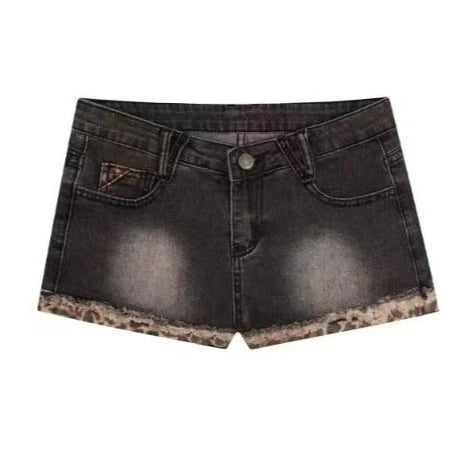 Short simili cuir noir taille basse style rétro Y2K - vue 8