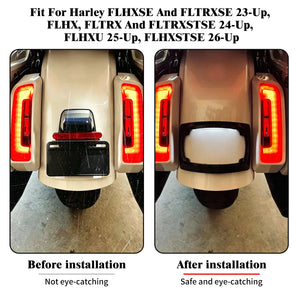 Support de plaque d'immatriculation chromé avec feu LED pour Harley-Davidson - vue 2