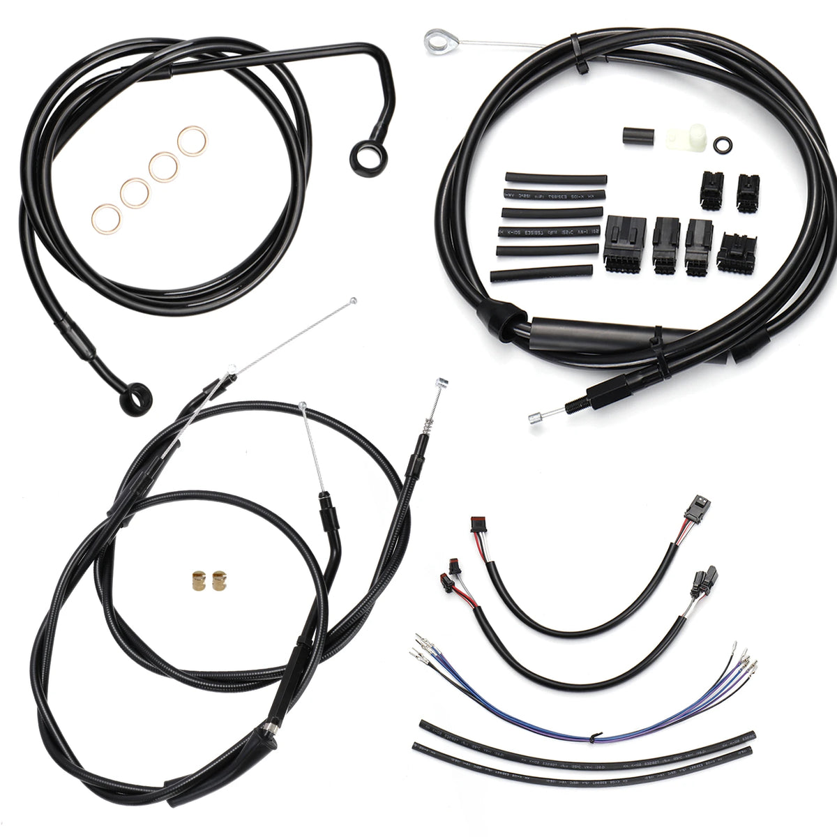 Kit de Câbles Rallongés pour Guidon - Harley-Davidson Softail 2011-2015 (Avec ABS) – photo 1/11