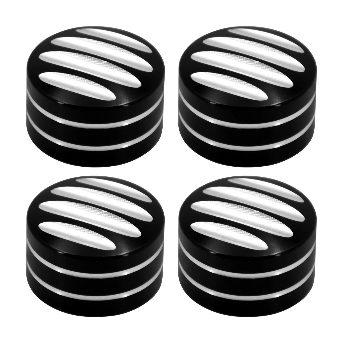 Lot de caches noir et chrome pour vis de culasse moteur Harley - vue 8