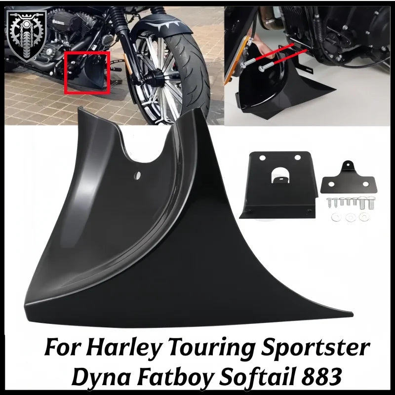 Carénage bas avant noir en ABS pour Harley-Davidson Touring - vue 1