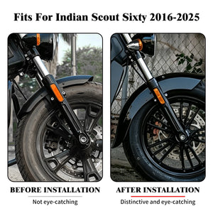 Garde-boue avant hugger noir brillant pour Indian Scout Sixty - vue 2