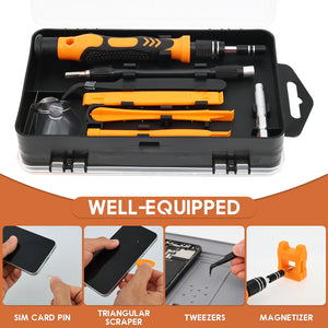 Kit de tournevis de précision 115 en 1 avec embouts magnétiques et tige flexible - outils de réparation électronique – photo 6/10