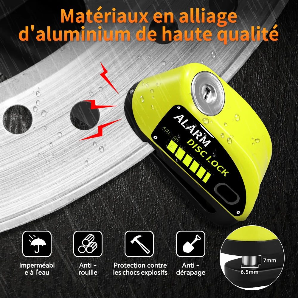 Bloque-disque moto Extractme avec alarme 120 dB rechargeable - vue 3